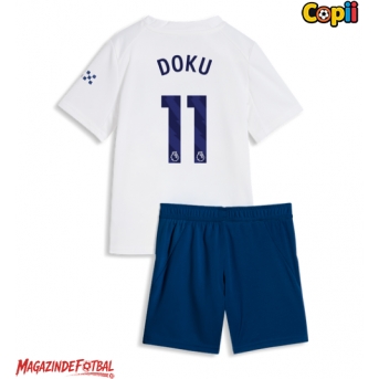 Manchester City Jeremy Doku #11 Echipament de Fotbal Replică 2026-27 Copii Treilea (+ Șorturi)